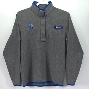 Columbia PFG Kentucky Wildcats Fleece Pullover Women Large 1/2‎ Snap Preppy